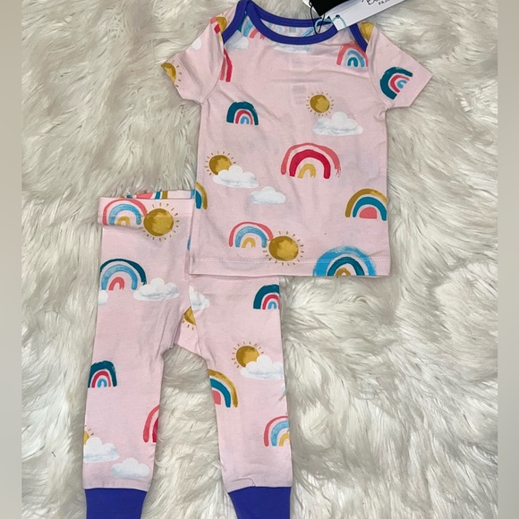 🌈 NWT Bedhead Pajama set rainbow pink 🌈 MATCHING SISTER big and little sister - Picture 4 of 6